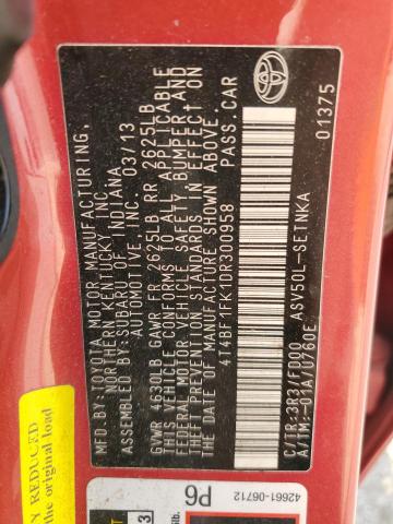 2013 TOYOTA CAMRY L - 4T4BF1FK1DR300958