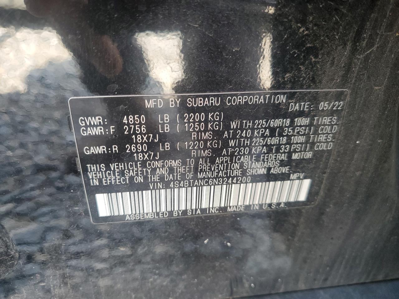 SUBARU OUTBACK LIMITED