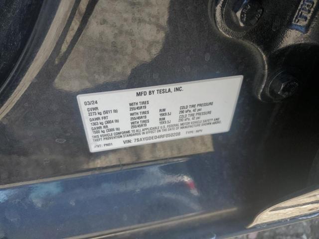 2024 TESLA MODEL Y 7SAYGDED4RF050208