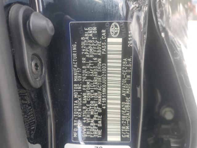 2018 TOYOTA CAMRY L 4T1B11HK0JU021003