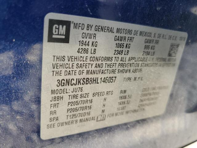 2017 CHEVROLET TRAX LS - 3GNCJKSB8HL146057