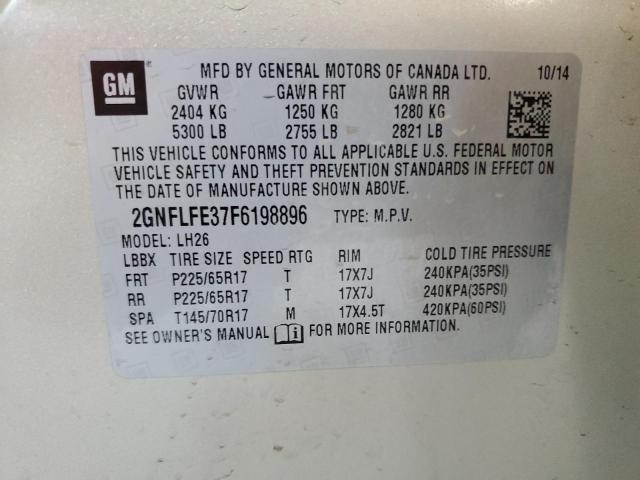 2015 CHEVROLET EQUINOX LT 2GNFLFE37F6198896