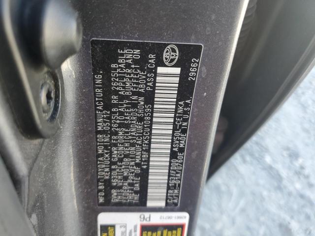 2012 TOYOTA CAMRY BASE - 4T1BF1FK5CU108595