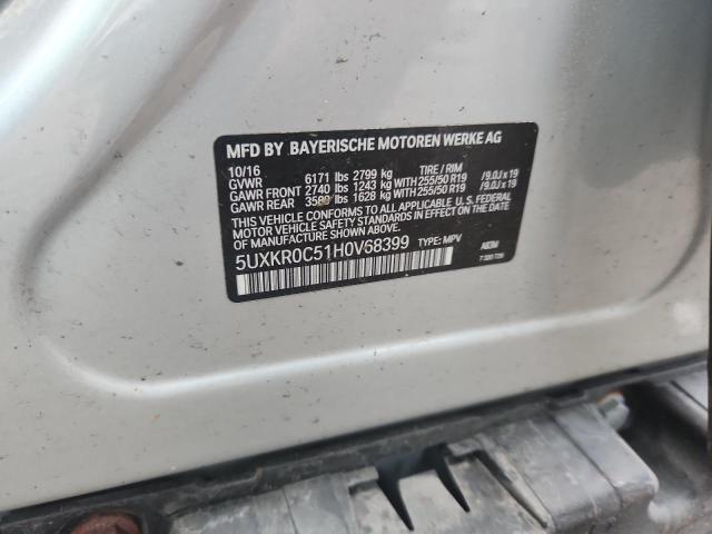 2017 BMW X5 XDRIVE3 5UXKR0C51H0V68399