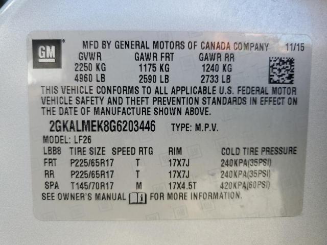 2016 GMC TERRAIN SL 2GKALMEK8G6203446