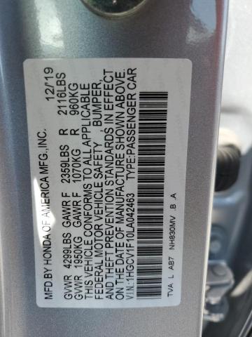 2020 HONDA ACCORD LX 1HGCV1F10LA042463