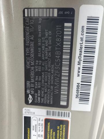 2011 MINI COOPER CLU - WMWZF3C54BTX82011