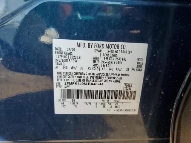 2020 FORD EDGE SEL 2FMPK4J98LBA48244