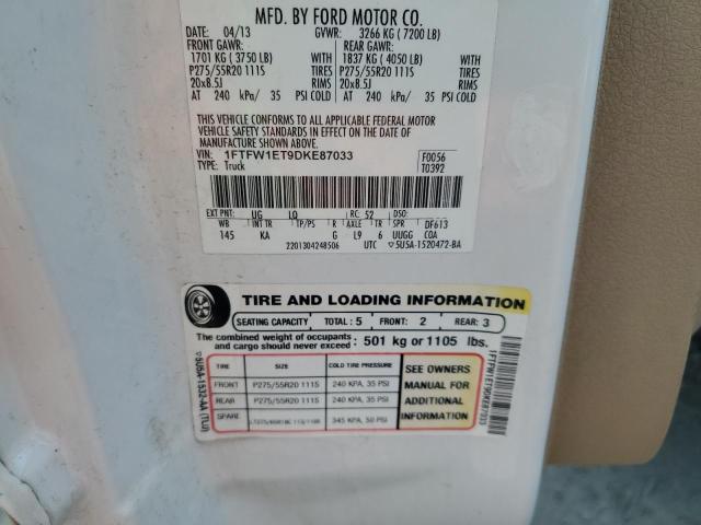 2013 FORD F150 SUPER - 1FTFW1ET9DKE87033