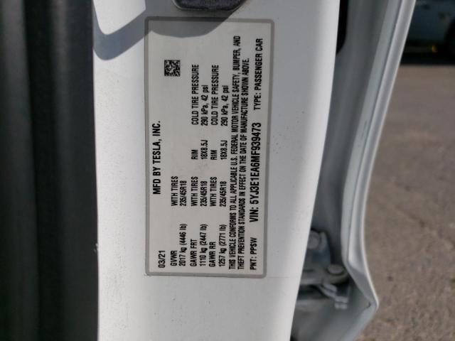 2021 TESLA MODEL 3 - 5YJ3E1EA6MF939473