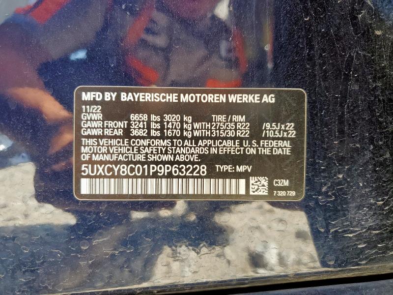 2023 BMW X6 M50I 5UXCY8C01P9P63228