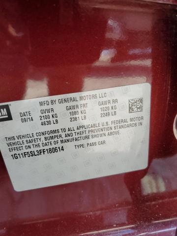 2015 CHEVROLET MALIBU LTZ 1G11F5SL3FF180614