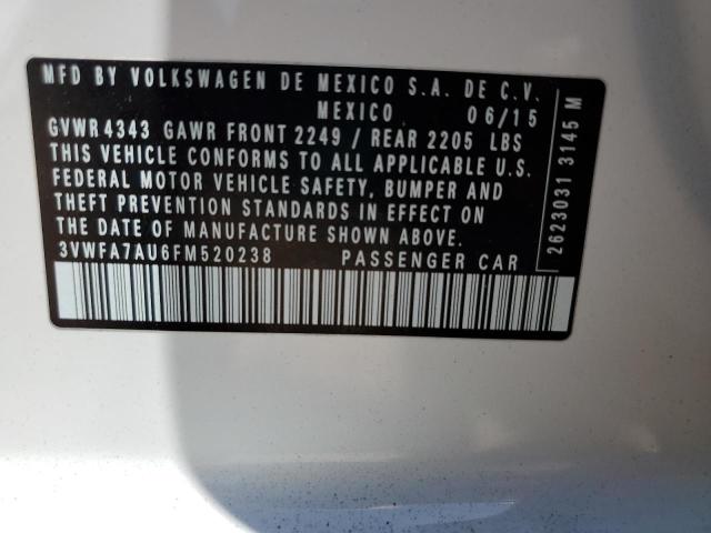 2015 VOLKSWAGEN GOLF SPORTWAGEN TDI S 3VWFA7AU6FM520238