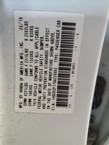 2016 HONDA ACCORD EX 1HGCR2F77GA226660
