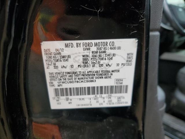 2012 FORD ESCAPE XLT - 1FMCU9D78CKC50863