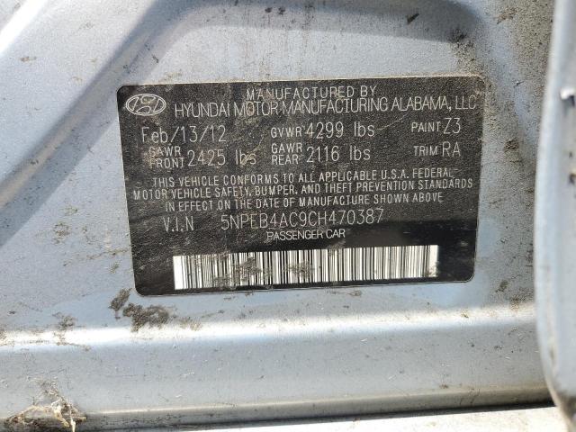 2012 HYUNDAI SONATA GLS - 5NPEB4AC9CH470387
