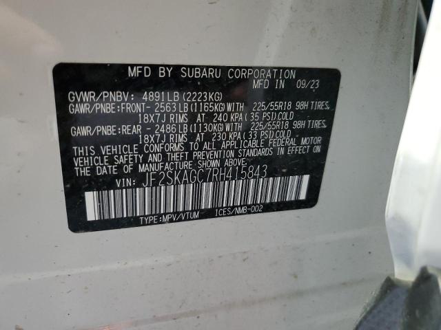 2024 SUBARU FORESTER S JF2SKAGC7RH415843