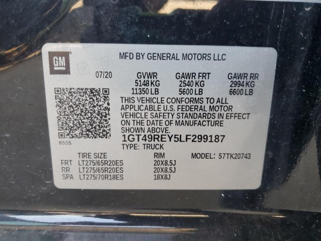 2020 GMC SIERRA K25 1GT49REY5LF299187
