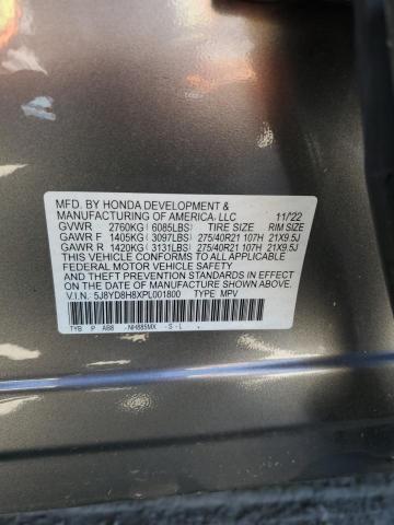 2023 ACURA MDX TYPE S 5J8YD8H8XPL001800