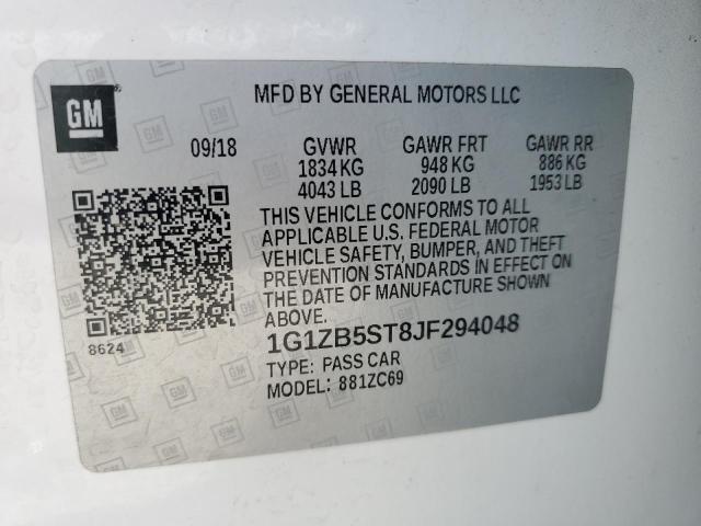 2018 CHEVROLET MALIBU LS - 1G1ZB5ST8JF294048