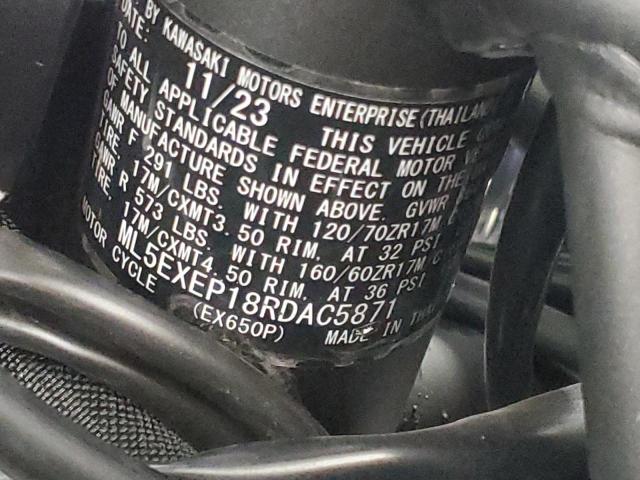 2024 KAWASAKI EX650 P ML5EXEP18RDAC5871