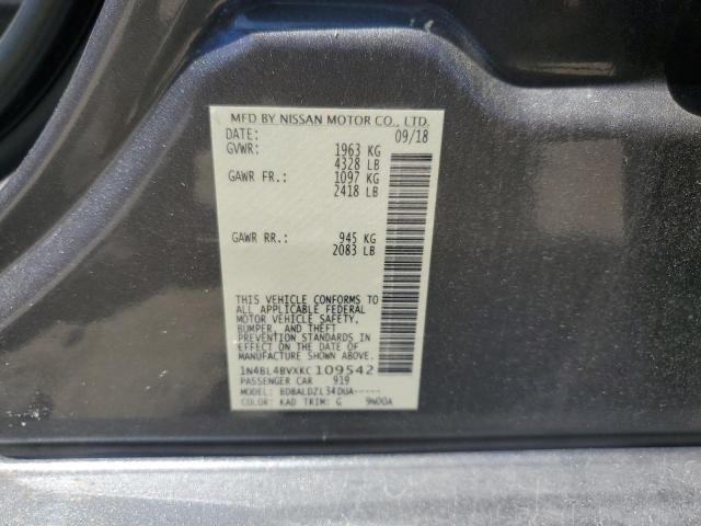 2019 NISSAN ALTIMA S - 1N4BL4BVXKC109542