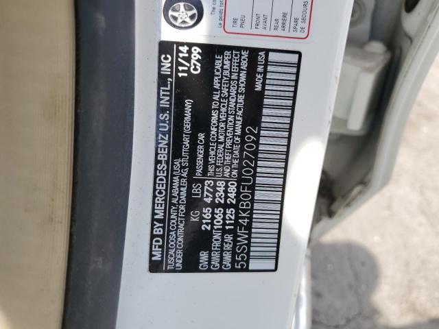 2015 MERCEDES-BENZ C 300 4MAT 55SWF4KB0FU027092