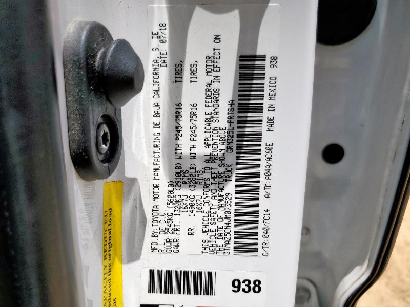 2018 TOYOTA TACOMA DOU - 3TMAZ5CN4JM073529