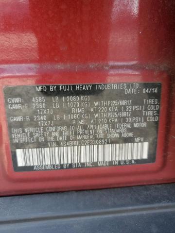 2014 SUBARU OUTBACK 2. - 4S4BRBLC2E3308921