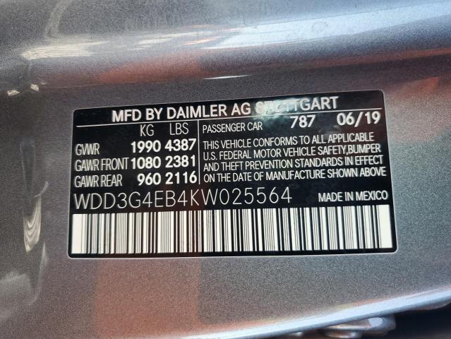 2019 MERCEDES-BENZ A 220 WDD3G4EB4KW025564