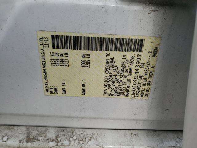 2014 NISSAN MAXIMA S - 1N4AA5AP2EC443997