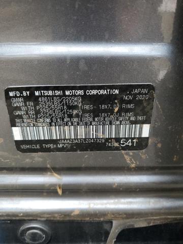 2020 MITSUBISHI OUTLANDER JA4AZ3A37LZ047329
