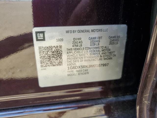 2021 CADILLAC CT5 LUXURY 1G6DX5RK8M0107997