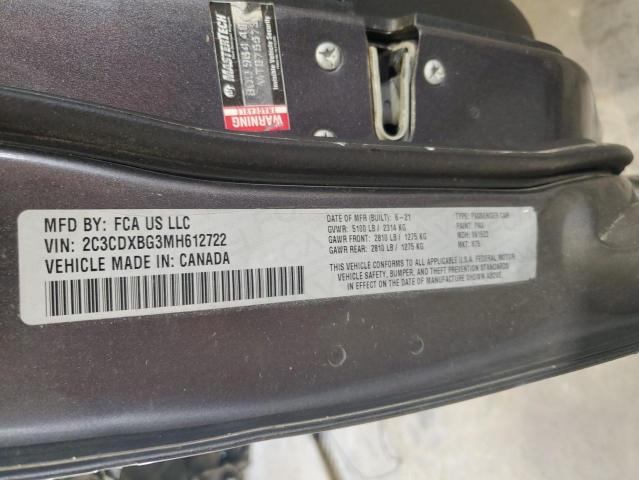 2021 DODGE CHARGER SX 2C3CDXBG3MH612722