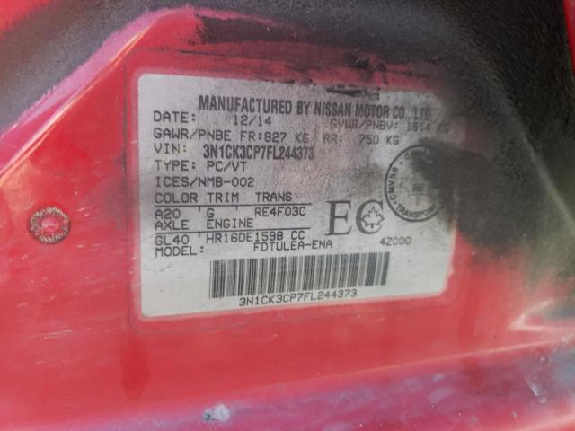 2015 NISSAN MICRA 3N1CK3CP7FL244373