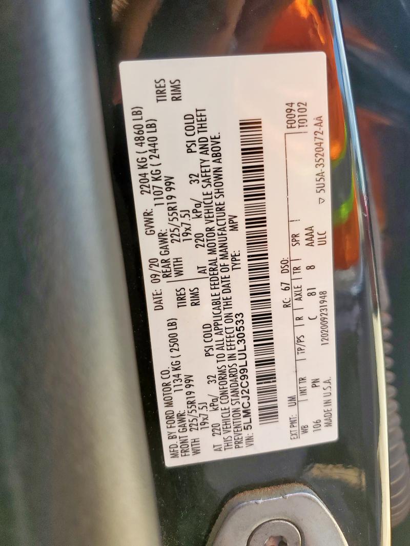 2020 LINCOLN CORSAIR RE 5LMCJ2C99LUL30533