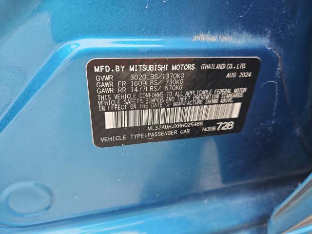 2024 MITSUBISHI MIRAGE ES ML32AUHJXRH025466