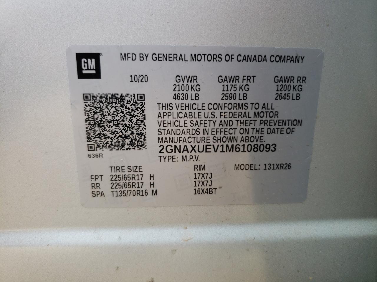 CHEVROLET EQUINOX LT