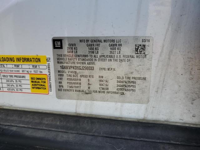 2016 GMC ACADIA SLE 1GKKVPKD6GJ298033