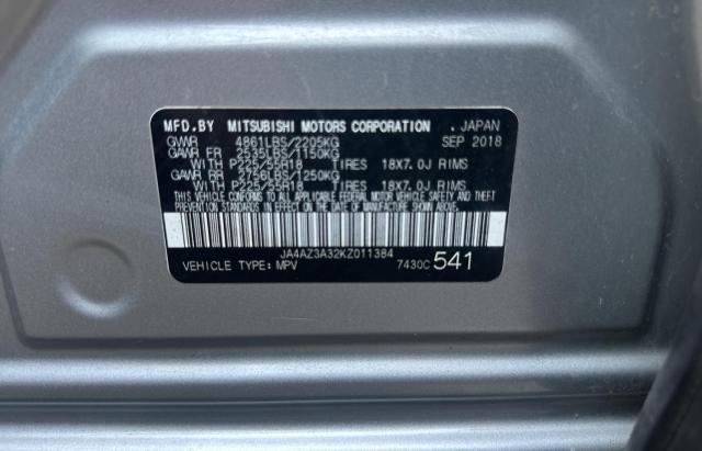 2019 MITSUBISHI OUTLANDER JA4AZ3A32KZ011384