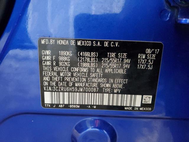 2018 HONDA HR-V EX 3CZRU6H59JM700087