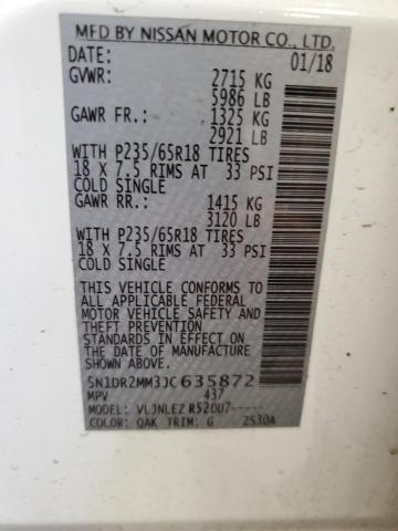 2018 NISSAN PATHFINDER 5N1DR2MM3JC635872