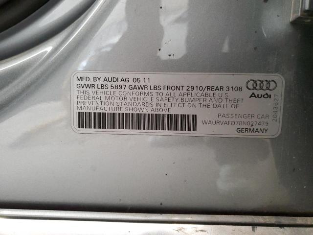 2011 AUDI A8 L QUATT - WAURVAFD7BN027479