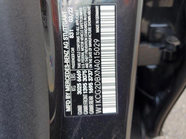 2022 MERCEDES-BENZ EQS SEDAN W1KCG2DBXNA015029