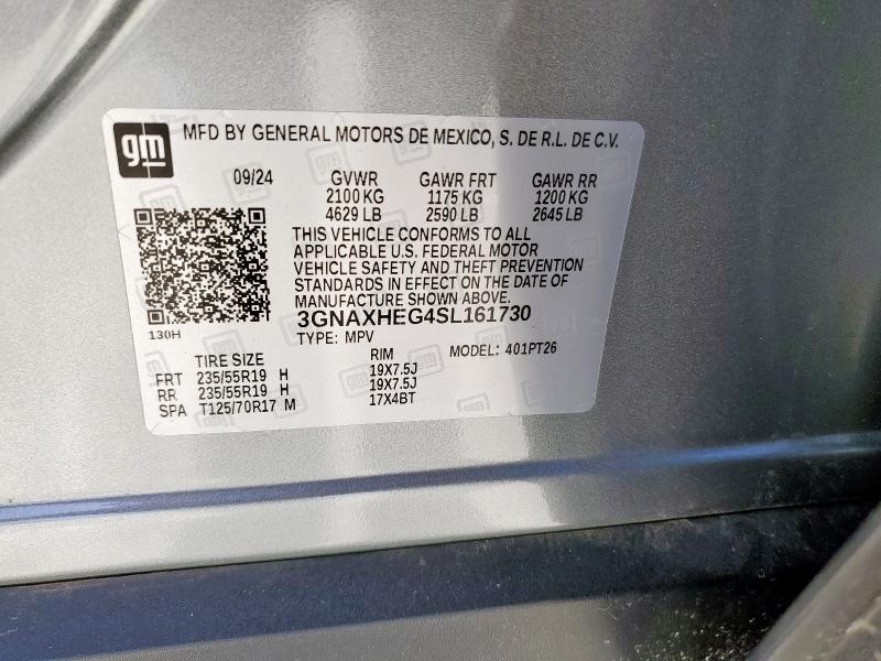 2025 CHEVROLET EQUINOX LT 3GNAXHEG4SL161730
