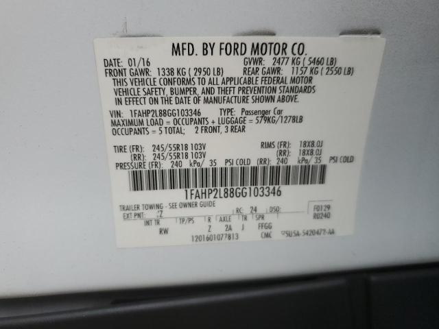 2016 FORD TAURUS POL 1FAHP2L88GG103346