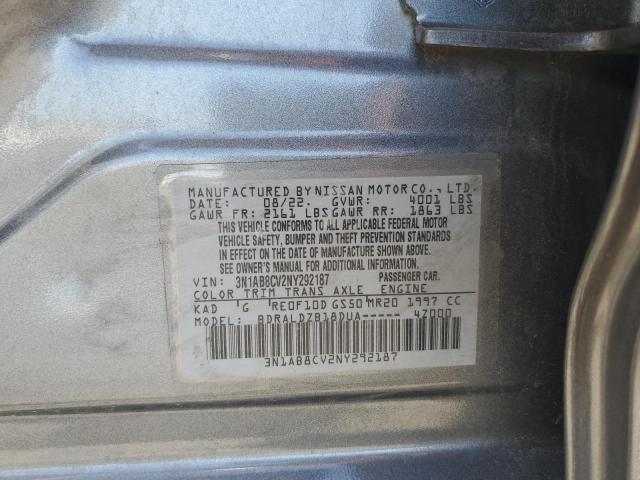 2022 NISSAN SENTRA SV - 3N1AB8CV2NY292187