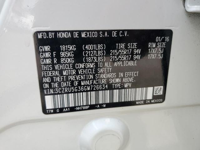 2016 HONDA HR-V LX 3CZRU5G36GM726634
