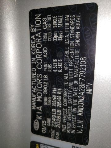 2015 KIA SOUL KNDJN2A28F7792108