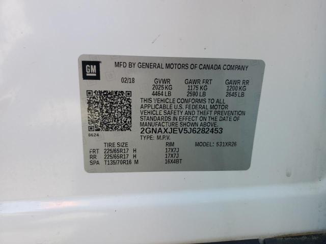 2018 CHEVROLET EQUINOX LT - 2GNAXJEV5J6282453